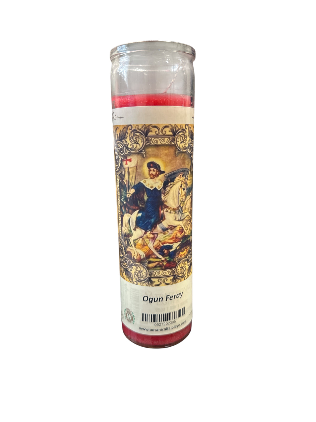 Ogun Feray glass image 8" candle