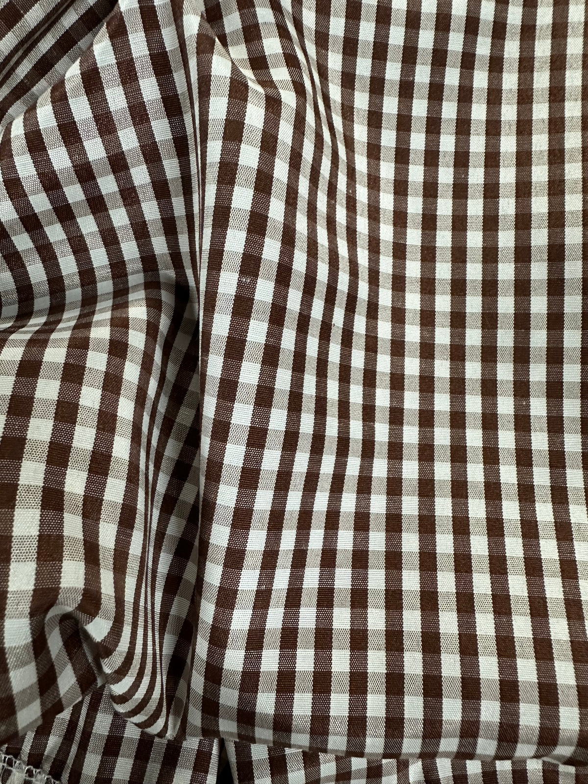 Brown Gingham Fabric 60"x 36"