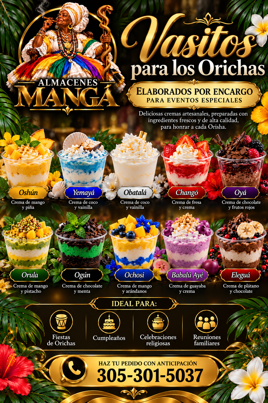 Orisha Dessert Cups- Custom Event Orders (5 oz)