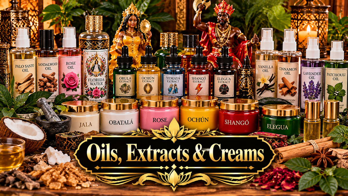 Oils, Extracts & Creams- Aceites, extractos y cremas