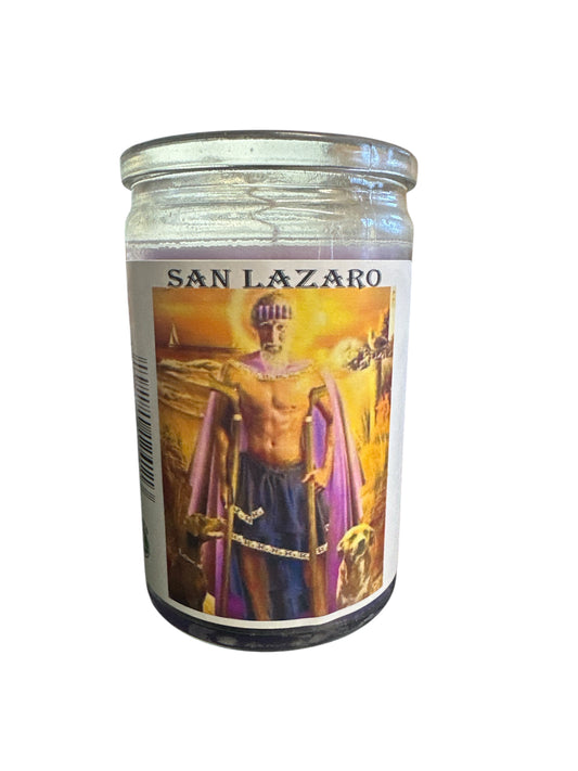 Saint Lazarus Image candle 3.5"