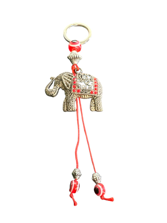 Turkish eye keychain with elephant