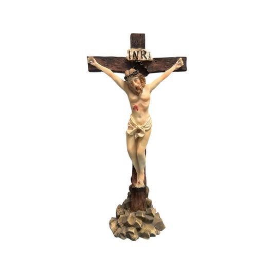 Jesus Crhist Crucifix Resin Statue  7 inches