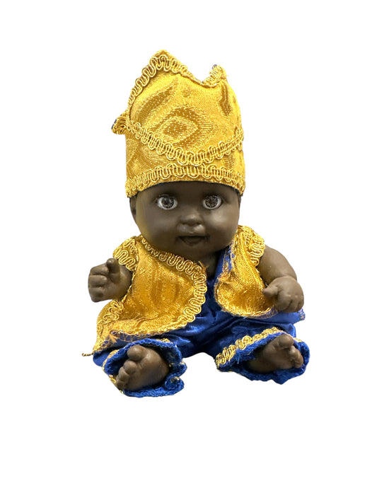 6" Baby dressed in Blue and Yellow (Ochosi)