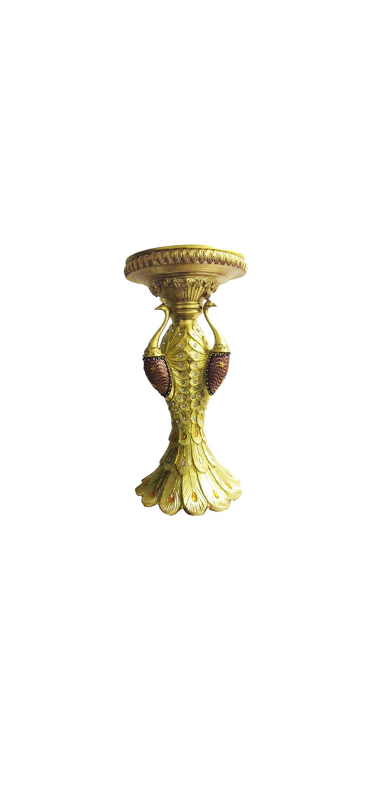 3 Peacocks Ochun Pedestal 28”H x 13”W