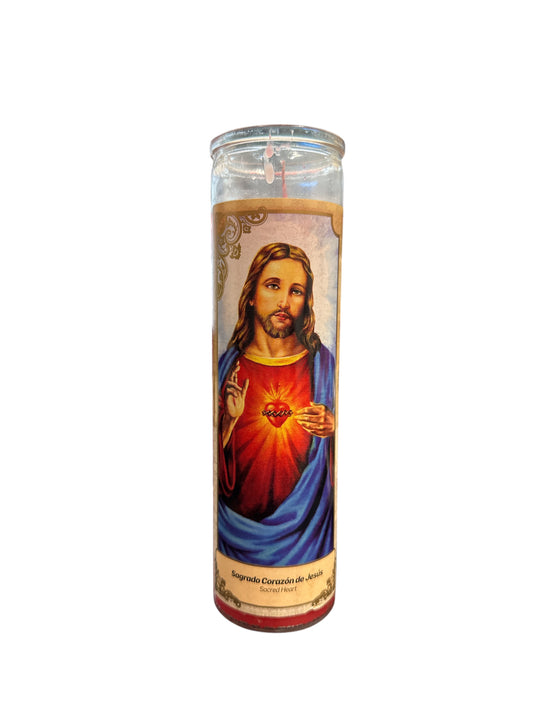 8" candle Sacred Heart