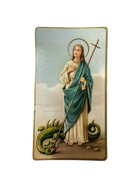 Prayer Card Santa Marta Virgen 4"x 2"