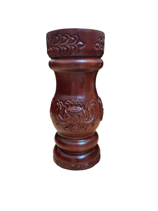Wooden Carved Pedestal (Pilon) 22"H x 10"W