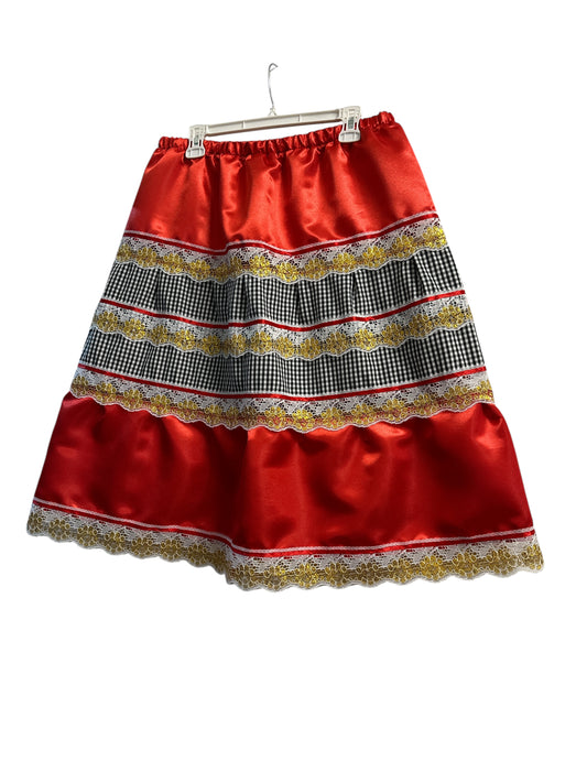 Red and White Skirt (Elegua Afra)one size