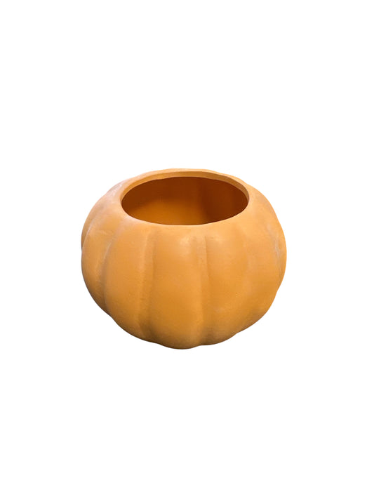 Clay Pumpkin 4"H x 4.5"w