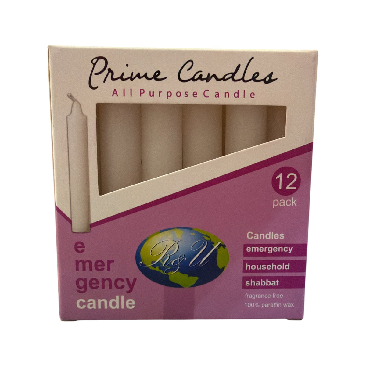 4" White Candle Box  4" (Box of 12)