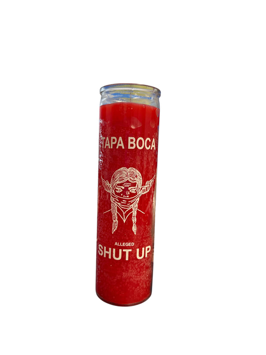 8" Shut up candle
