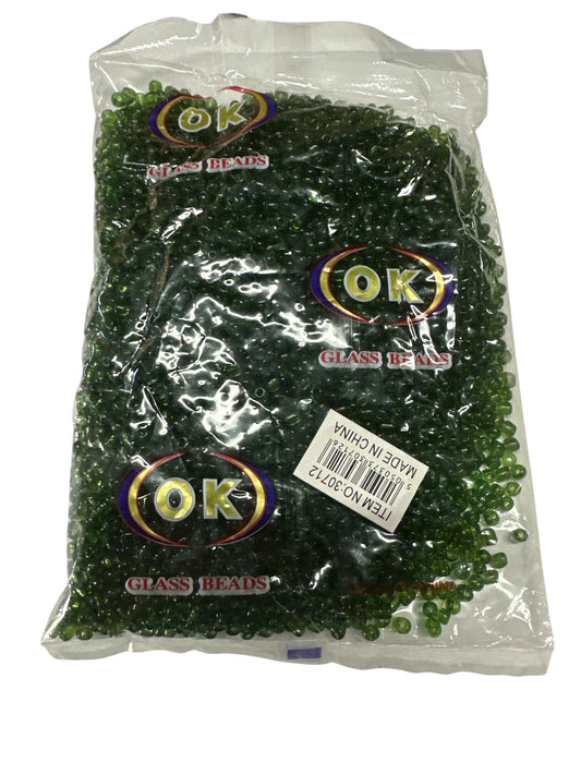 Transparent Green Beads 1 lb