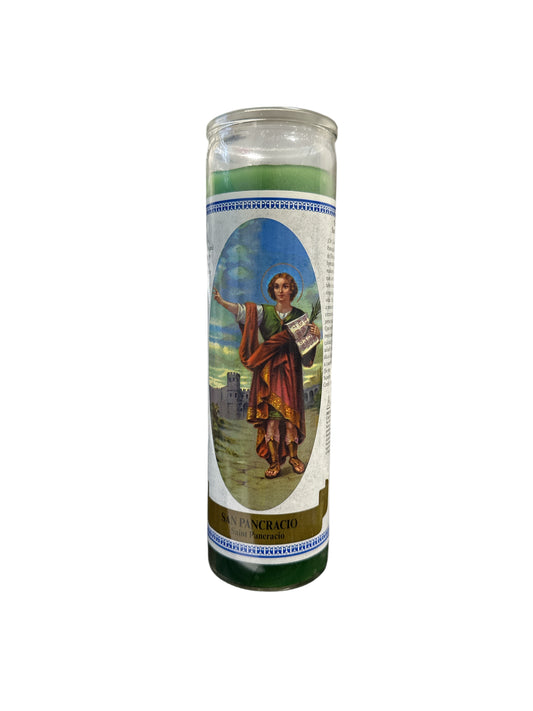 Saint Pancracio image 8" candle