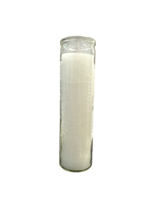 8" Solid Color Glass Candle