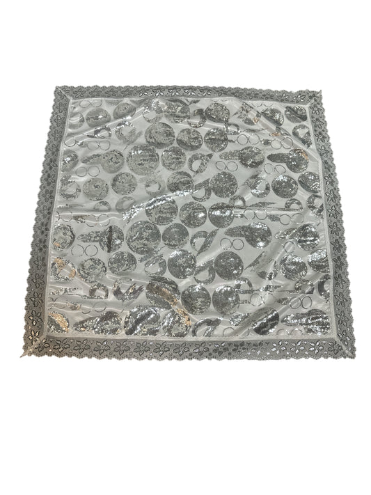 Obatala satin and embroidered fabric cloth 36"x 36"