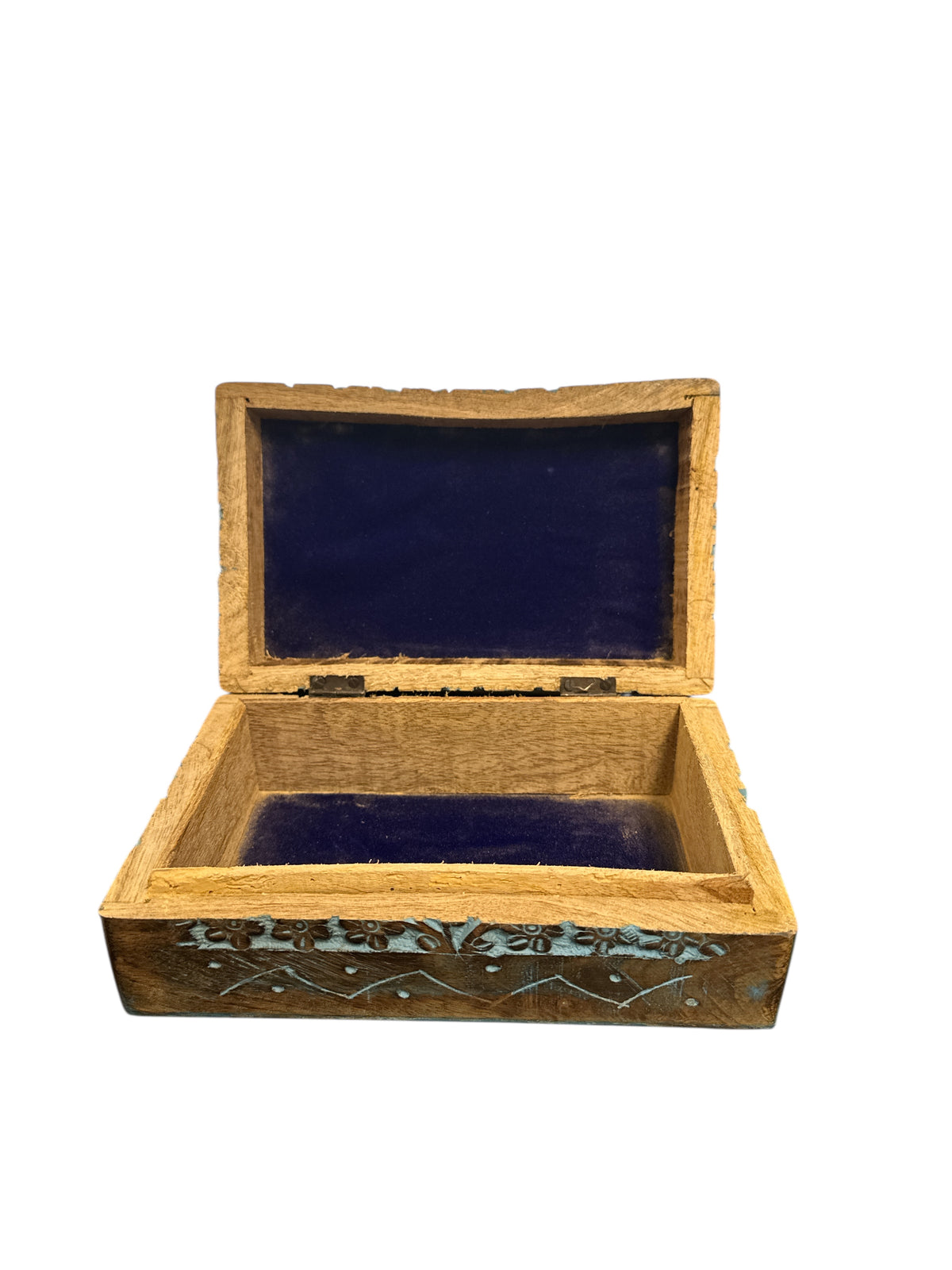 Pentagram Engraved Wooden Tarot Box for Cards Crystal Holder 5"x 8"