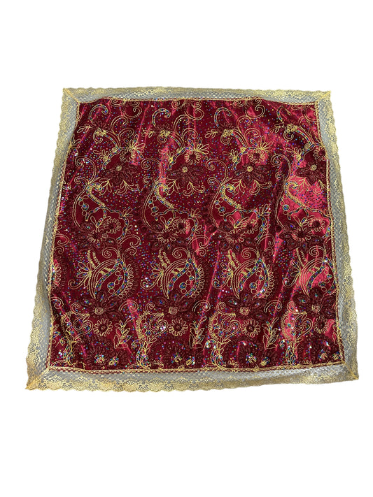 Oya Satin and embroidered Cloth 36"x 36"