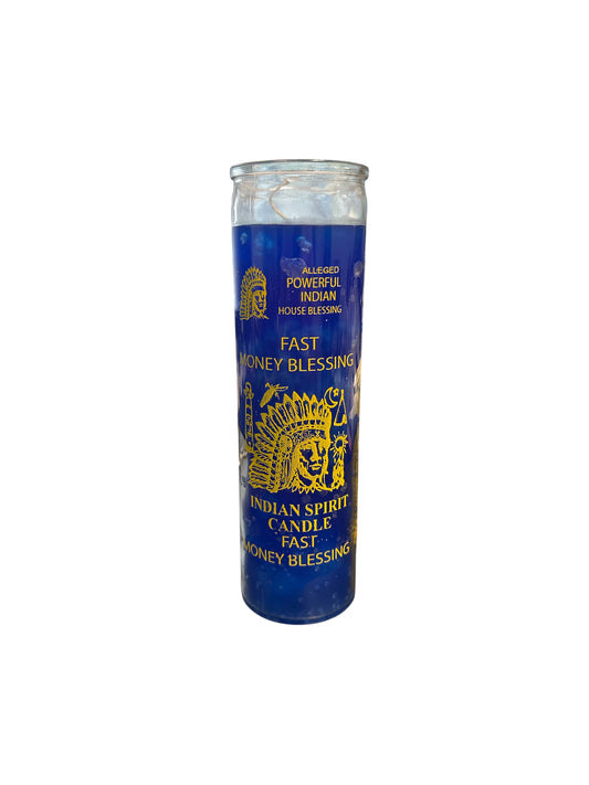 8" Fast Money Blessing candle Spiritual Ritual Candle for Altars and Traditional Use