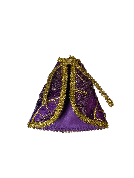 Satin and embroidered Saint Lazarus cape 5"