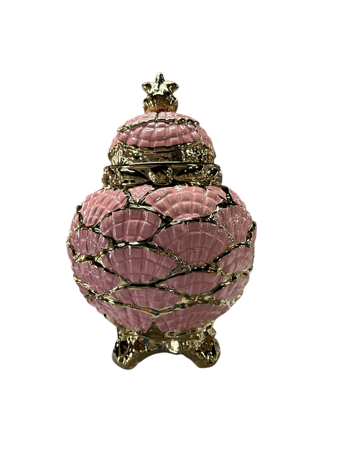 Obba Potiche Pink/ Gold 15"x 13"