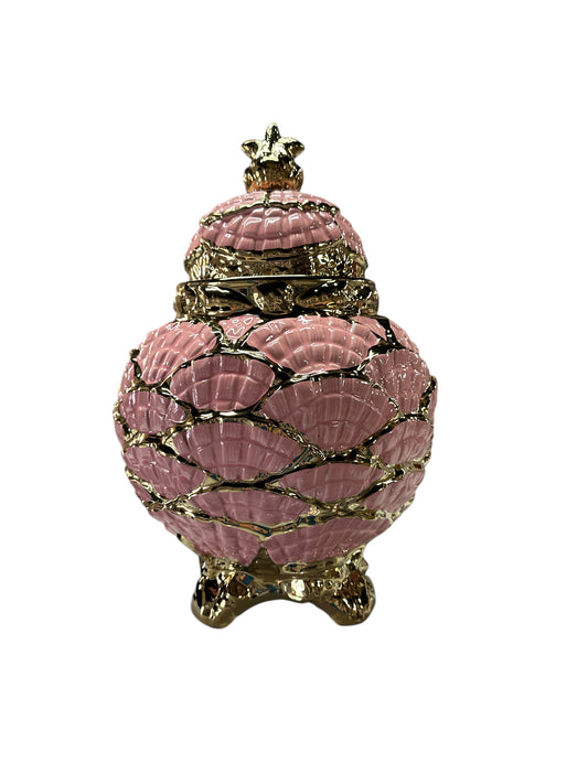 Obba Potiche Pink/ Gold 15"x 13"