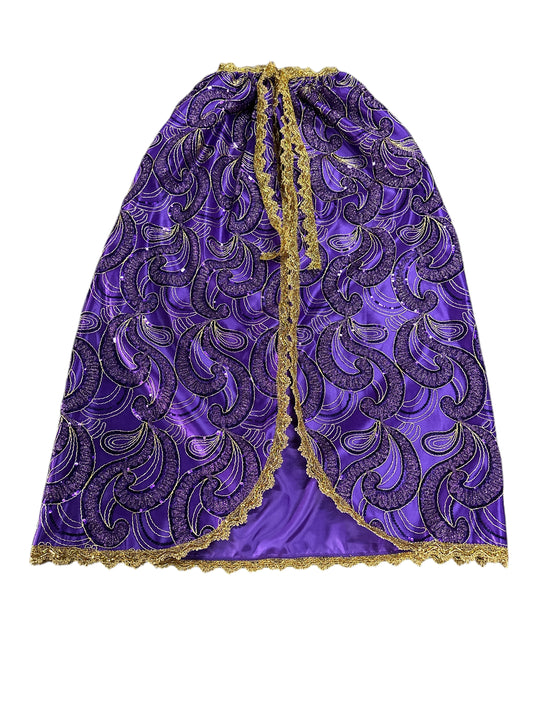 48" Saint Lazarus satin and lace Cape