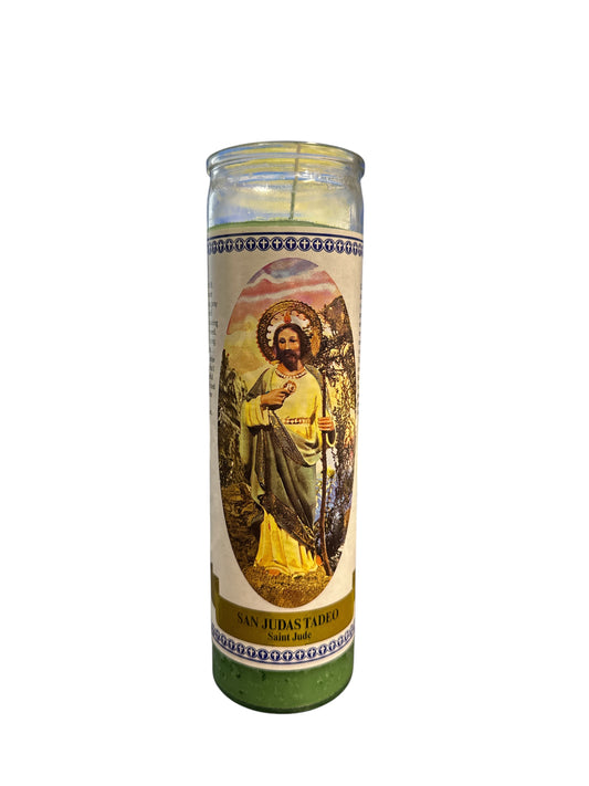 8" Saint Jude image Candle