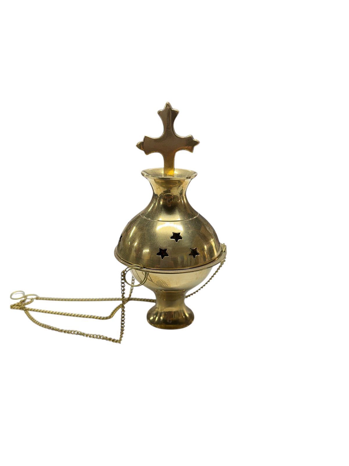 Hanging incense burner in bronze 5”