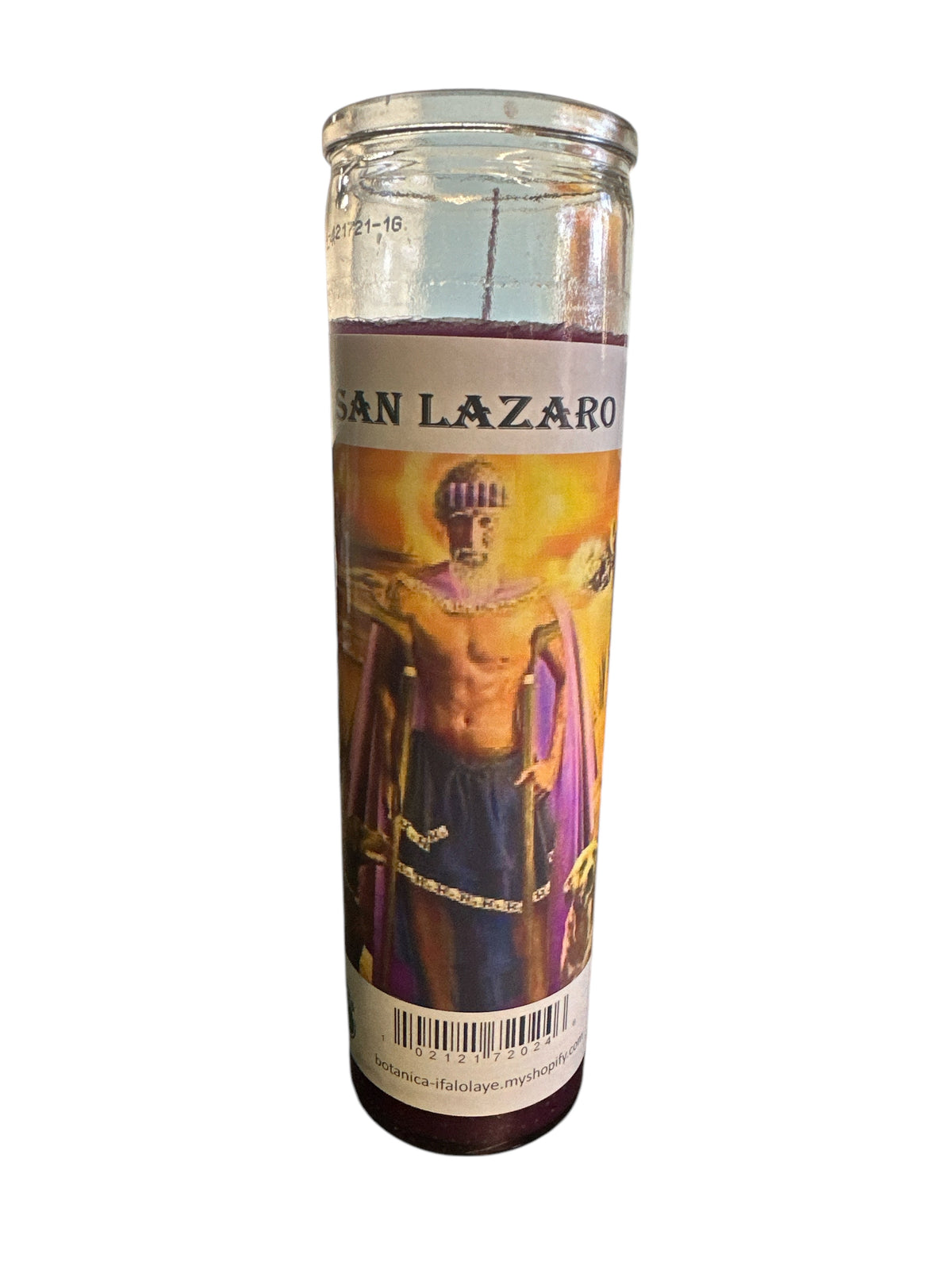 8" Saint Lazarus Image candle