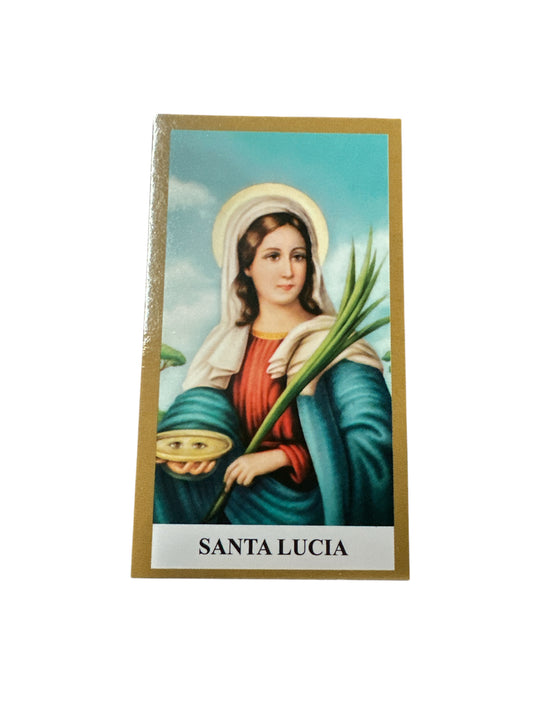 Prayer Card Saint Lucia 4"x2"