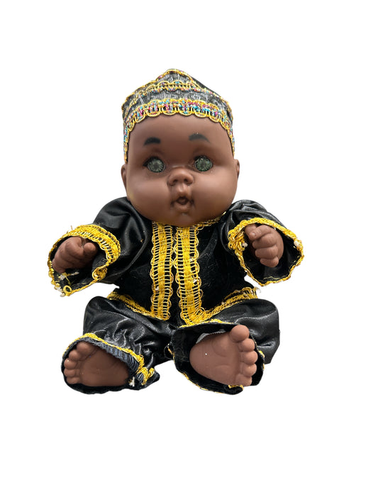 9" Baby boy dressed in Black (Ibeyi/ Obatala) (Egun/ Ancestor)