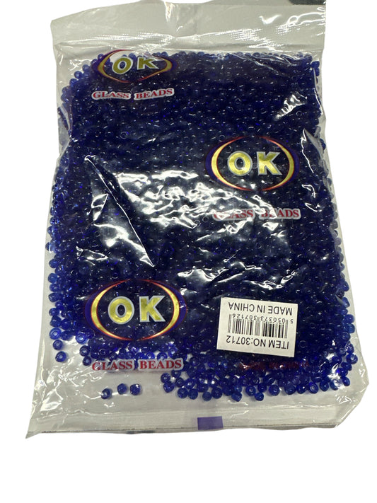 Transparent Blue Beads 1 lb