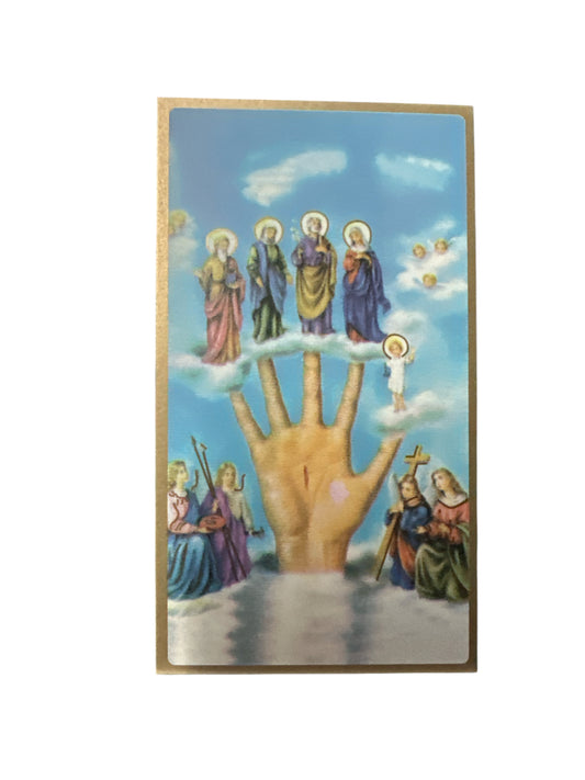 Prayer Card The Powerful Hand 4"x 2"
