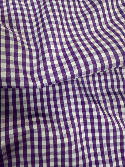 Purple Gingham Fabric 60"x 36"