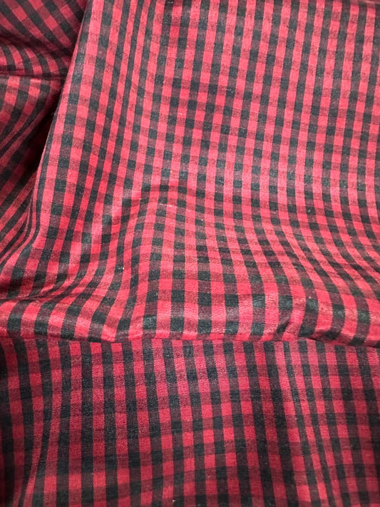 Black and Red Gingham Fabric 60"x 36"