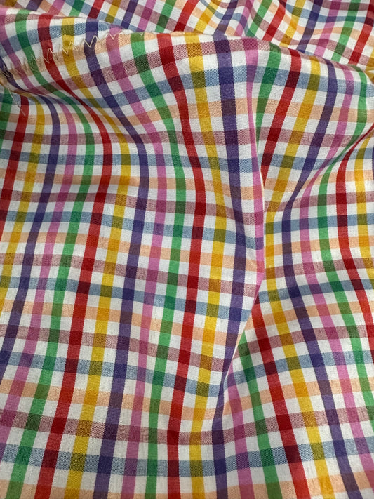 Multicolor Gingham Fabric 60"x 36"