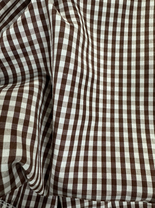 Brown Gingham Fabric 60"x 36"