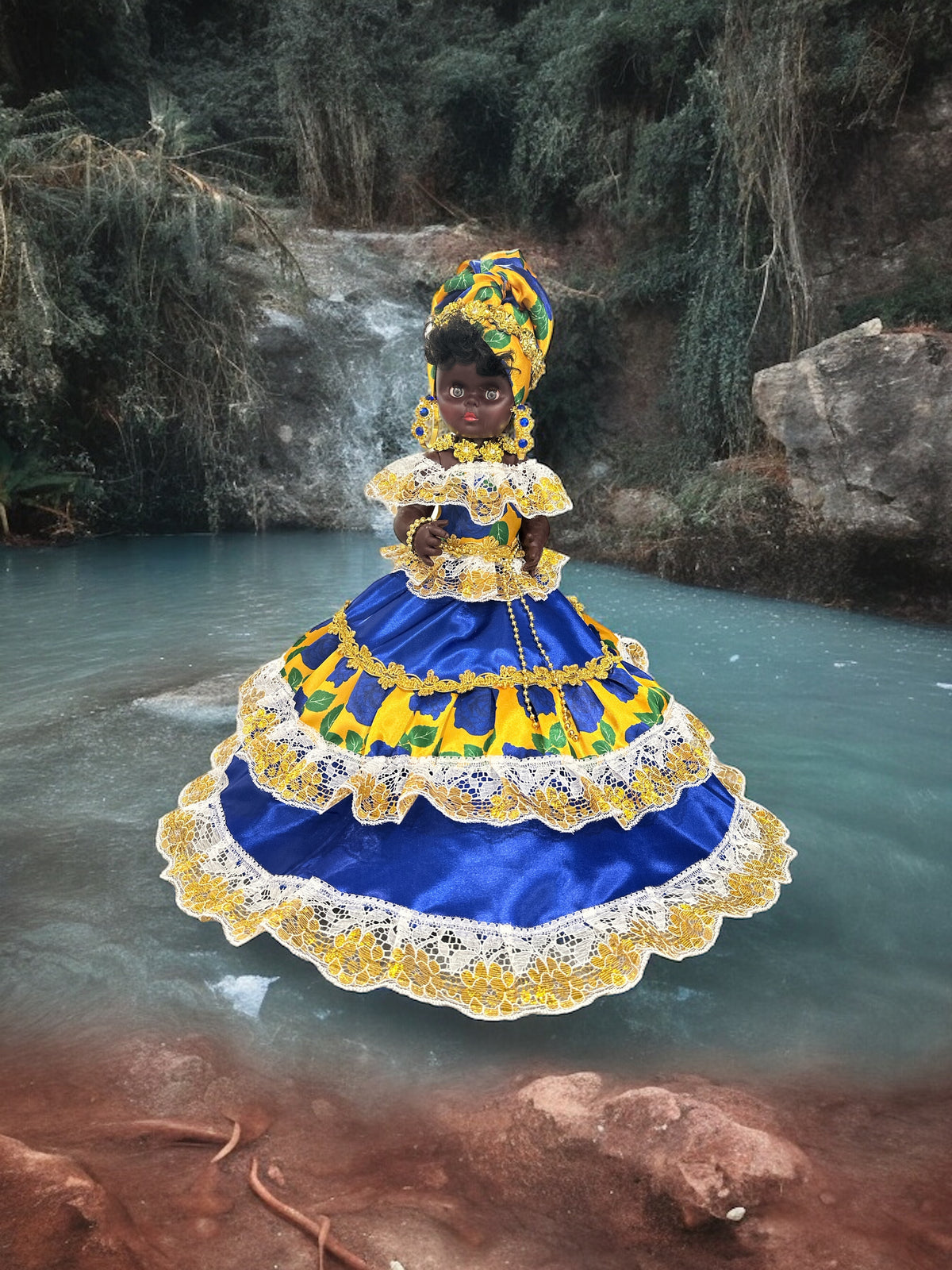 14" Gypsy Spiritual Doll , 2 waters (Ochun, Yemaya)