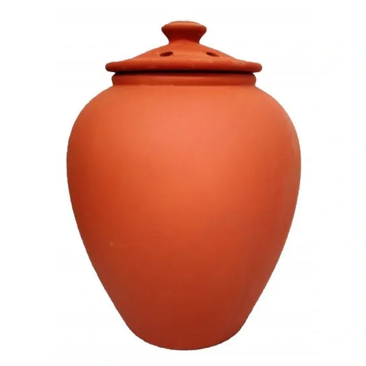 7-hole clay potiche 12"H x 9" W